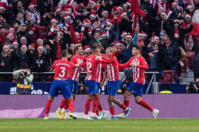 Celebración del Atlético de Madrid contra el Sevilla (Foto: Cordon Press).