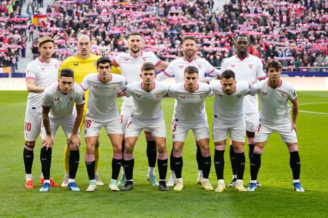 El XI del Sevilla ante el Atlético de Madrid (Foto: SFC).