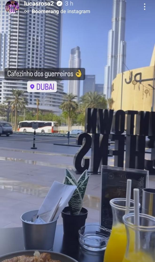 Lucas Rosa de vacaciones en Dubai (Foto: Instagram).