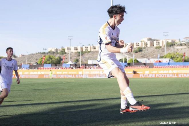 Alberto Ruiz, celebrando uno de sus goles ante el Rayo (Foto: LALIGA).