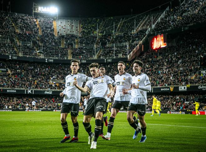 Gol de Pepelu al Villarreal CF (Foto: Valencia CF).