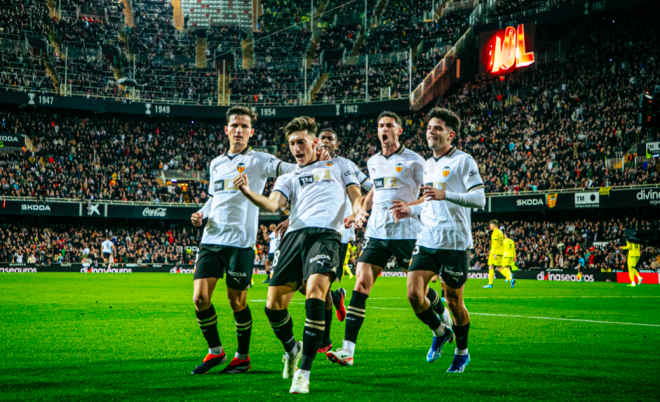 Gol de Pepelu al Villarreal CF (Foto: Valencia CF).