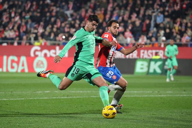 Álvaro Morata durante el partido frente al Girona. (Fuente: Cordon Press)