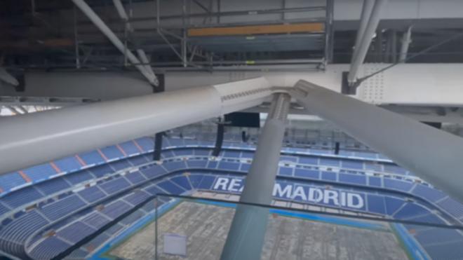 El skywalk del Santiago Bernabéu, casi a punto (Canal de YouTube de nuevobernabeu)