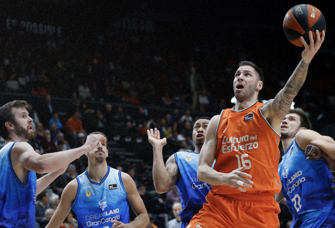 Dura derrota del Valencia Basket ante Dreamland Gran Canaria para cerrar la primera vuelta (79-86)