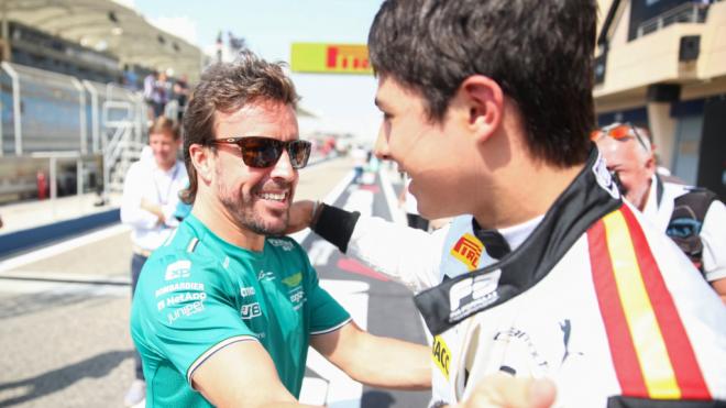 Fernando Alonso y Pepe Martí, en el GP de Bahréin de F3 (Foto: RRSS).