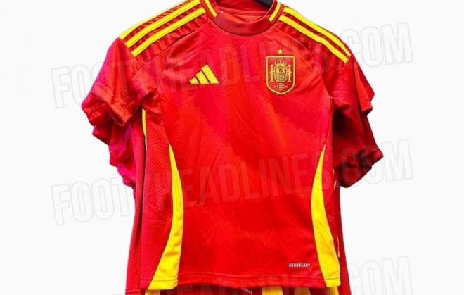 La camiseta de España para la Eurocopa 2024 (vía Footy Headlines).