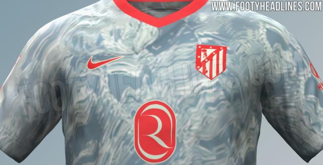 Predicción de la segunda camiseta del Atlético 24/25 (vía Footy Headlines).