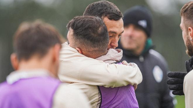 Marchesín abrazándose con Aspas (Foto: RC Celta).