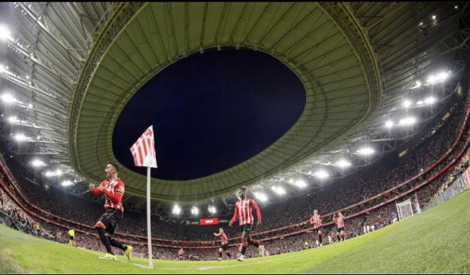 Gol de Alex Berenguer en el derbi ante la Real en San Mamés (Foto: Athletic Club).
