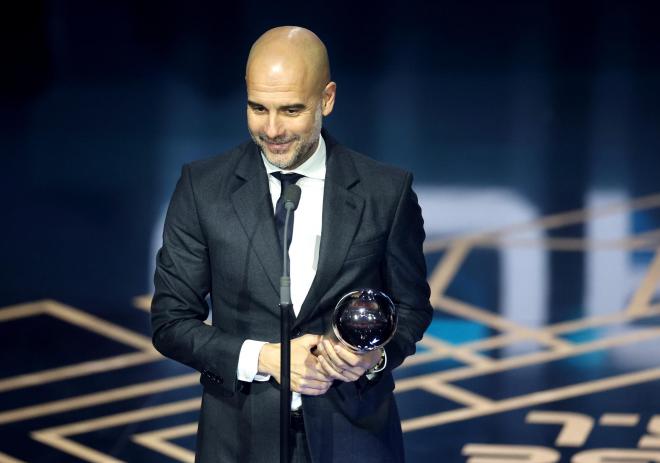 Pep Guardiola, premio The Best al mejor entrenador (FOTO: EFE).