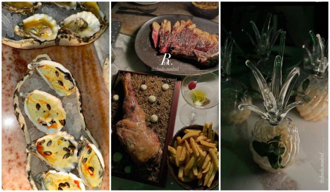Algunos de los platos que degustaron Marcos Llorente, Griezmann y compañía (@paddy.8).