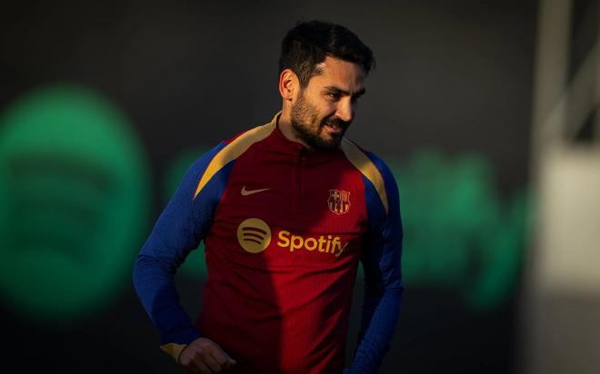 Ilkay Gundogan, en una sesión del Barcelona (Foto: FCB).