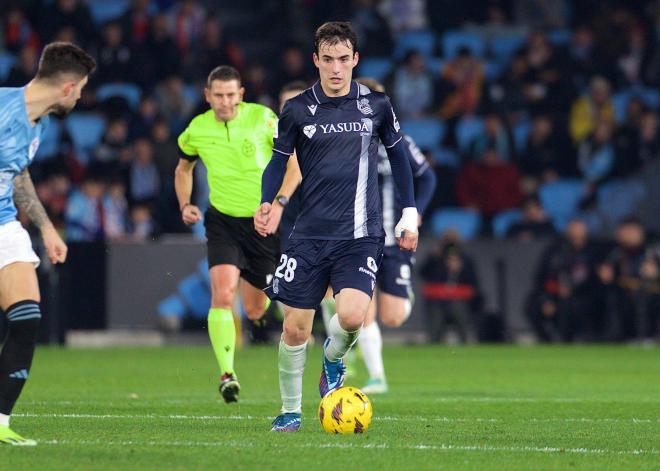 Jon Magunazelaia, en un partido con la Real Sociedad la pasada temporada (Foto: CordonPress).