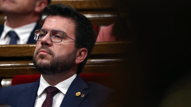 Pere Aragonés, en el Parlament (Foto: Cordon Press).