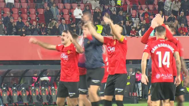 Los jugadores del Mallorca celebran el pase a semifinales de Copa del Rey