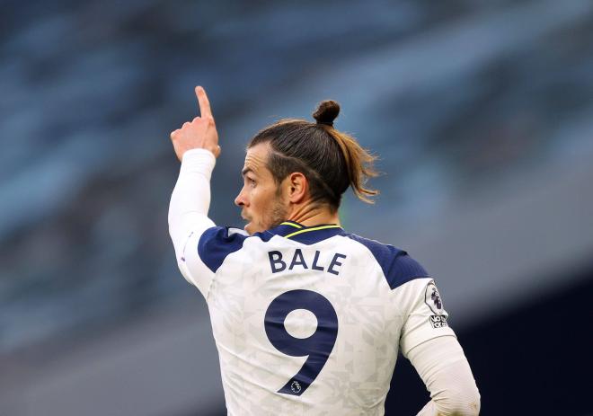 Gareth Bale celebrando un gol en su segunda etapa en Tottenham.
