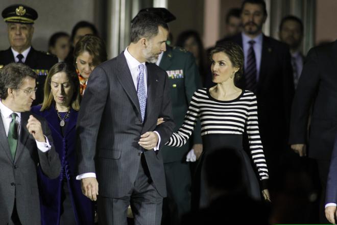 Felipe VI y Letizia Ortiz durante un acto oficial (Cordon Press)