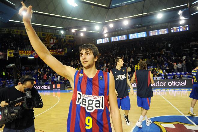 Ricky Rubio durante su etapa en el Barcelona Basket.