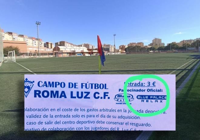 La controvertida entrada para un partido de fútbol base en Málaga. (Foto: cedida)