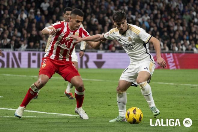 Kaiky en un lance del Real Madrid - Almería (Foto: LALIGA).
