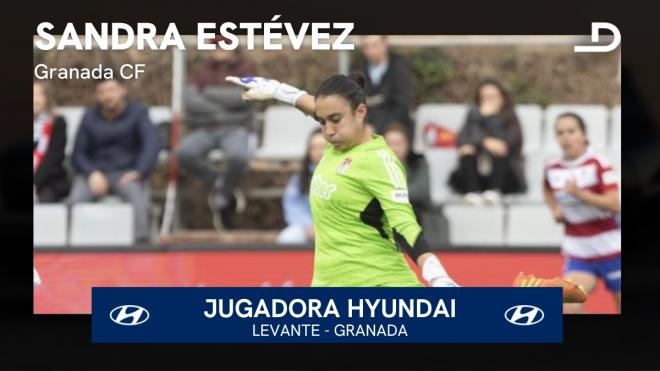Sandra Estévez, jugadora Hyundai de la jornada 15.