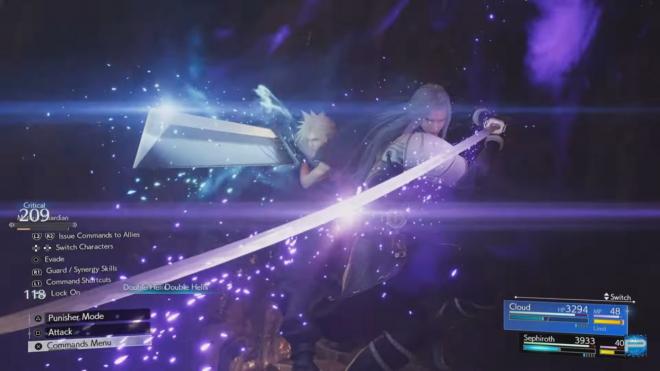 Cloud y Sephiroth en Final Fantasy VII: Rebirth