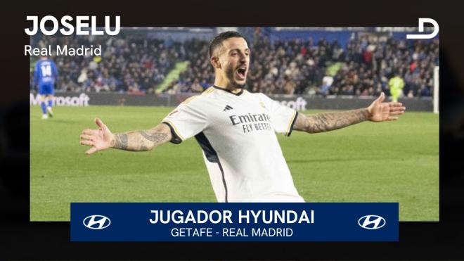 Joselu, jugador Hyundai del Getafe-Real Madrid.