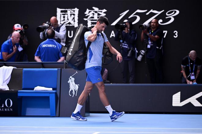 Noval Djokovic, tras perder ante Sinner en el Open de Australia (Foto: EFE).