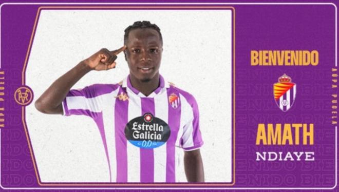 Amath Ndiaye, nuevo jugador del Pucela (Foto: Real Valladolid).