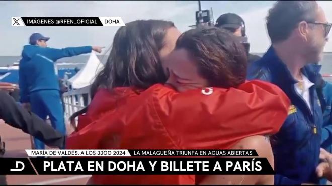 La emoción de María de Valdés tras proclamarse sucampeona en los Mundiales de Doha.