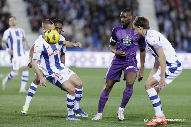 Mamadou Sylla, en el Leganés - Real Valladolid.