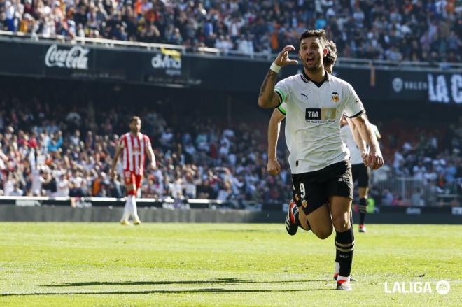 Gol de Hugo Duro a la UD Almería (Foto: LALIGA).