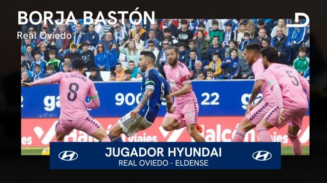 Borja Bastón, el Jugador Hyundai del Real Oviedo - Eldense.
