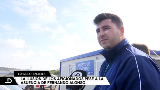 Aficionados de Fernando Alonso en Jerez