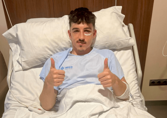 La primera imagen de Diego López tras la operación
