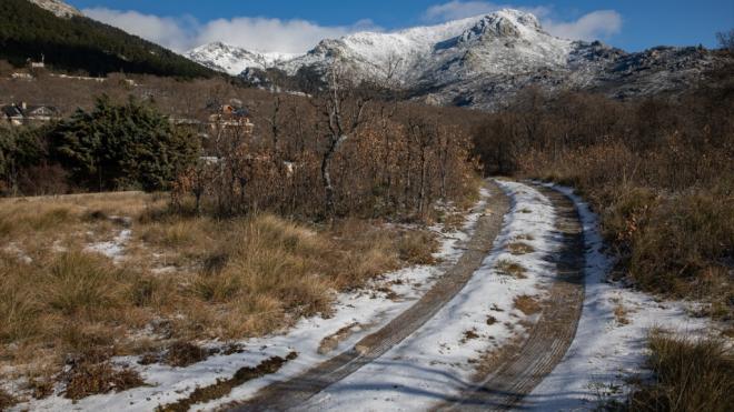El Pico de la Maliciosa desde Navacerrada, a 7 de enero de 2024, en Madrid (Europa Press).