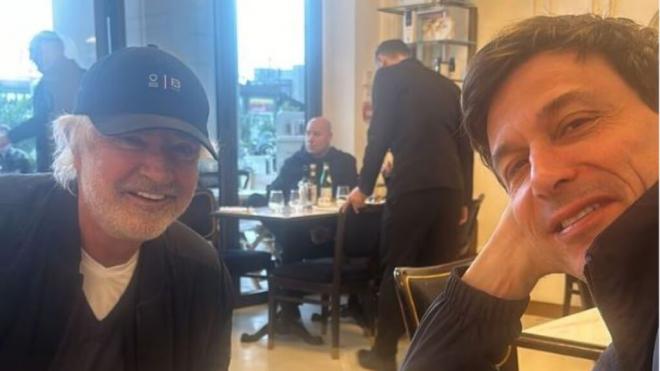 Flavio Briatore y Toto Wolff, desayunando juntos (Foto: @briatoreflavio).