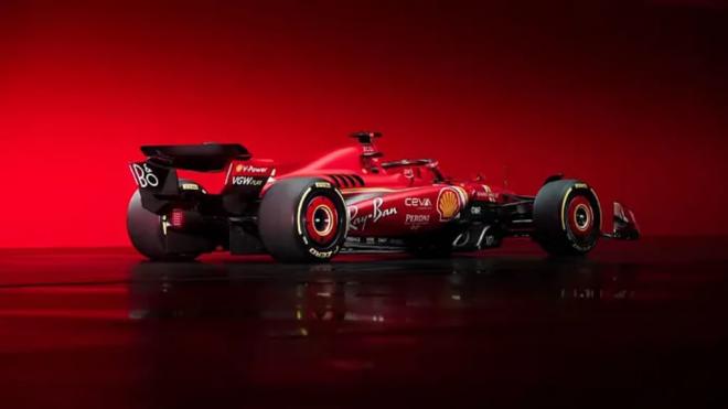 El nuevo SF24 que llevará Carlos Sainz esta temporada (Foto: Ferrari).