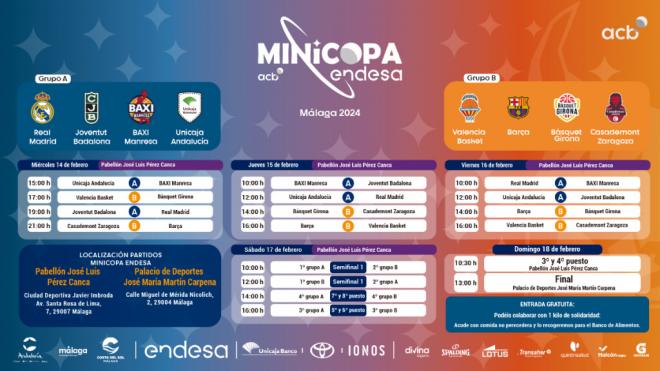Calendario Minicopa Endesa 2024 (RR.SS)