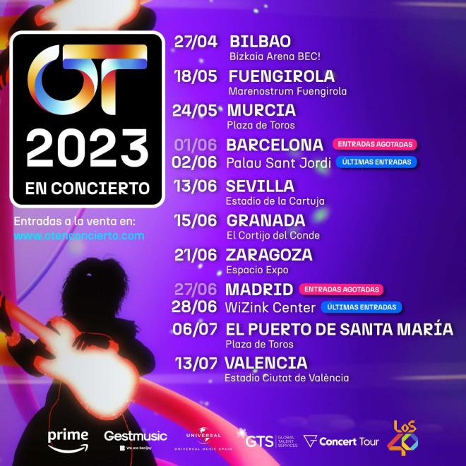 Operación Triunfo 2023 cerrará su gira de conciertos con una actuación en el estadio del Levante UD, el Ciutat de València.