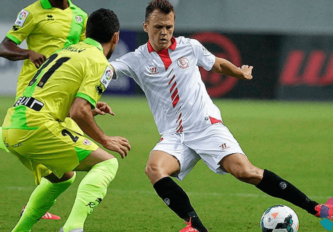 Cheryshev, en un partido en su etapa en el Sevilla FC. (Foto: LaLiga).