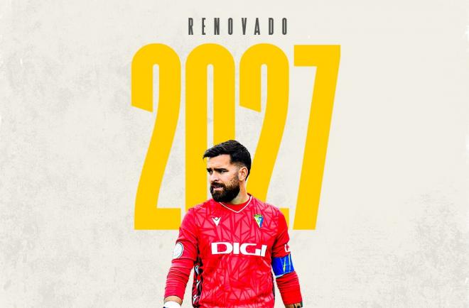 Renovación hasta 2027 de David Gil con el Cádiz CF.