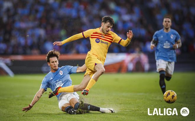 Entrada de Tadeo Allende en el Celta - Barça (Foto: LALIGA).