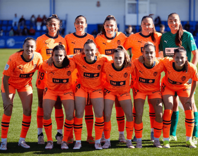 El once titular del VCF Femenino en Huelva (Foto: Valencia CF).