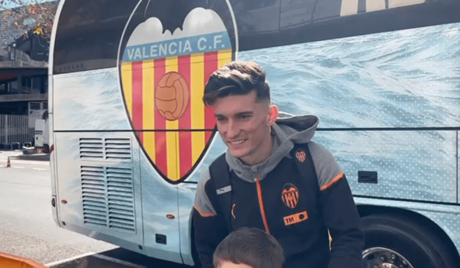 Pepelu, en la convocatoria del Valencia CF,