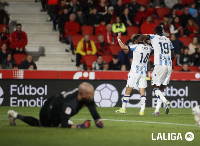 Take Kubo no celebró su gol en el Mallorca - Real Sociedad (Foto: LALIGA).