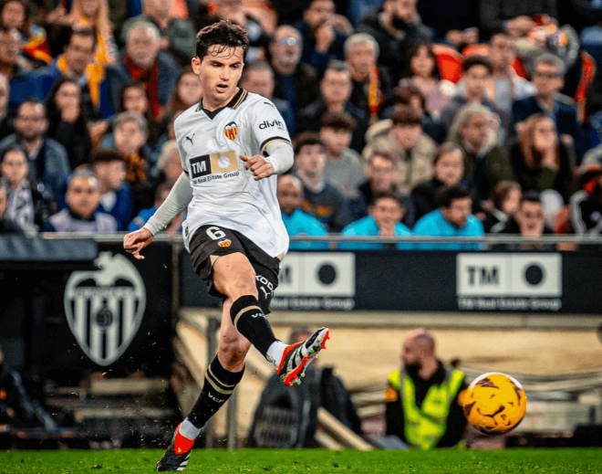 Guillamón ha sido junto a Diakhaby, el jugador del Valencia CF con más amarillas, 6.