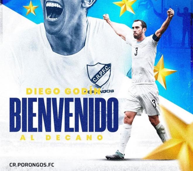 Diego Godín, nuevo jugador de Porongos.