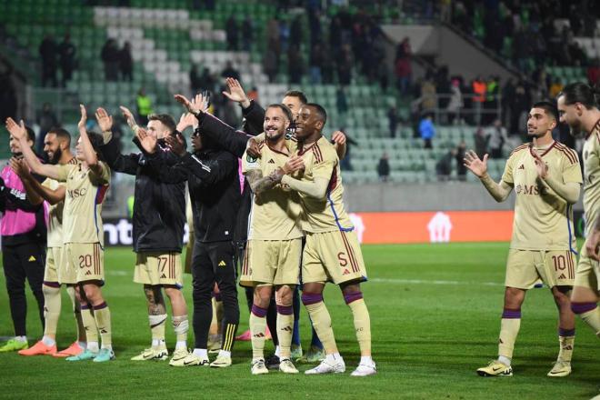 Celebración del Servette tras ganar al Ludogorets (Foto: EFE).